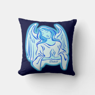 Blue Peace Angel Reversible Pillow