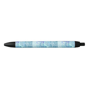 Blue Peace Black Ink Pen