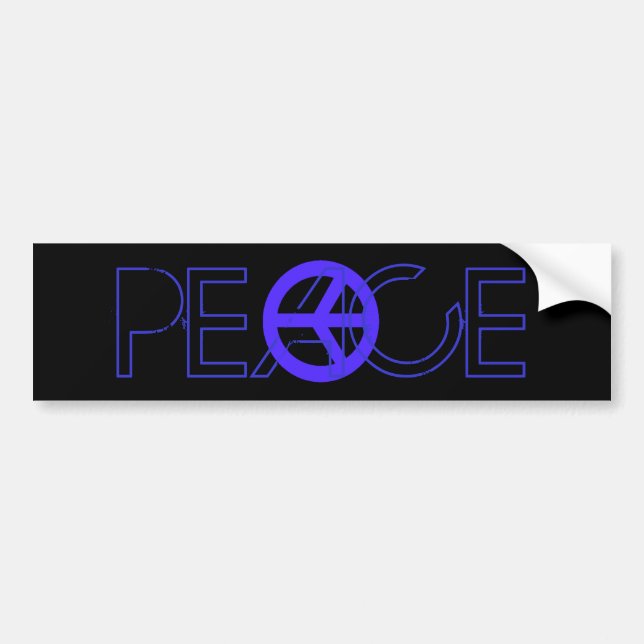 Blue Peace Bumper Sticker (Front)