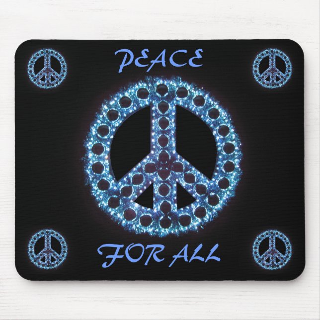 blue peace for all mousepad (Front)
