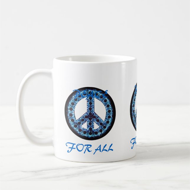 blue peace for all mug (Left)