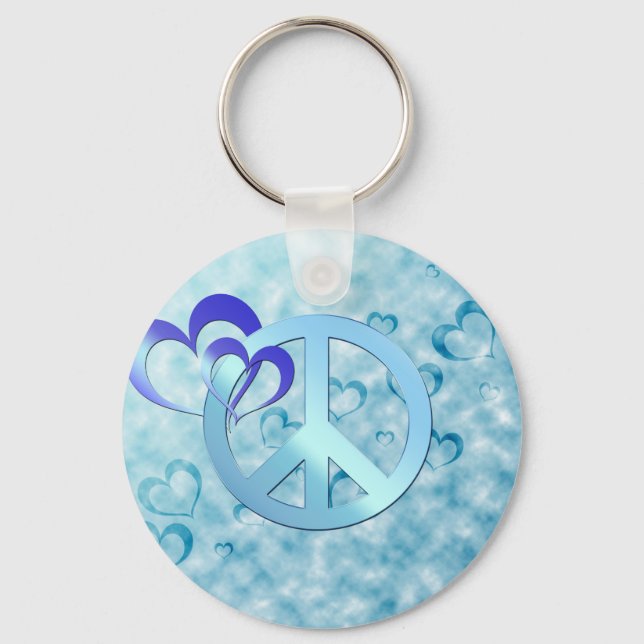 Blue Peace Key Ring (Front)