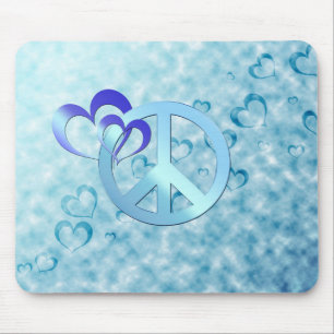 Blue Peace Mouse Pad