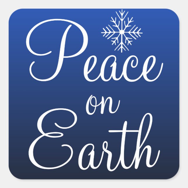 Blue Peace on Earth Stickers (Front)