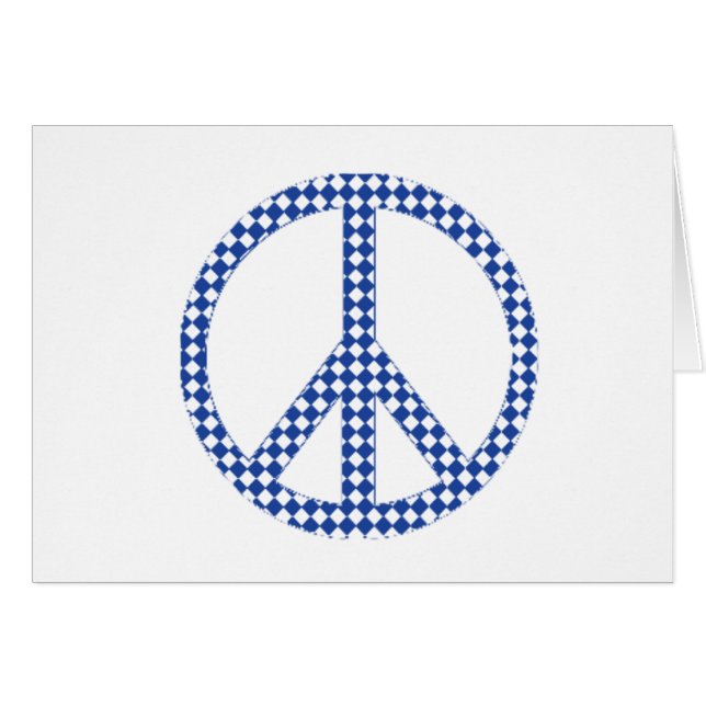 Blue peace sign (Front Horizontal)