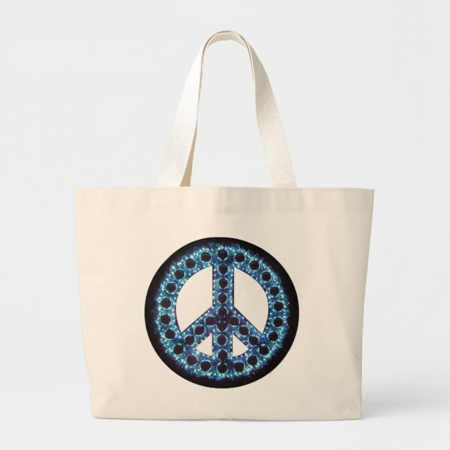 blue peace sign bag (Front)