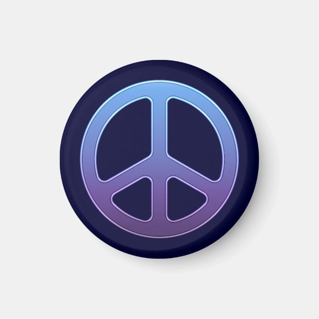 Blue Peace Sign Magnet (Front)