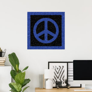 Blue Peace Sign Mosaic