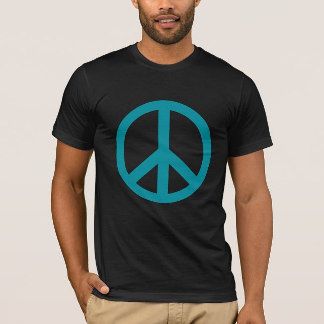 Blue Peace Sign Products T-Shirt (Front)