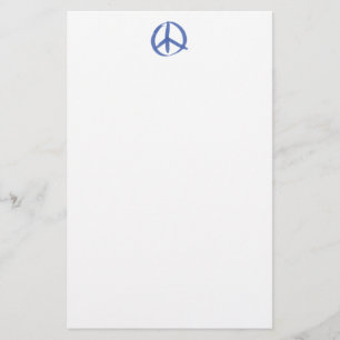 Blue Peace Sign Stationery