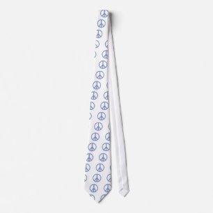 Blue peace sign tie