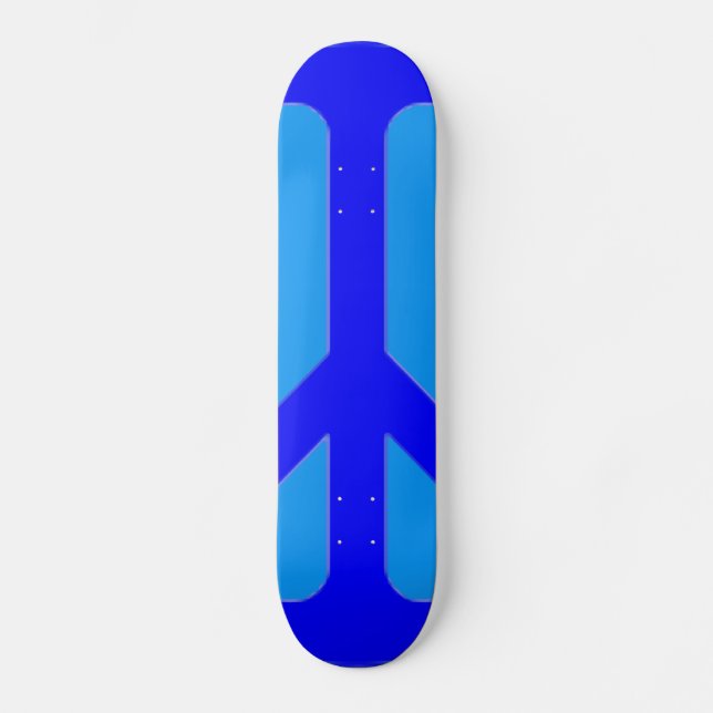 Blue Peace Skateboard (Front)