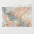 Blue Peach Blush Pink Gold Marble Pattern