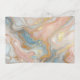 Blue Peach Blush Pink Gold Marble Pattern