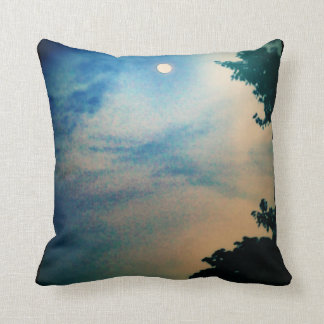 BLUE & PEACH MOON SKY PILLOW Type 2 Black Back