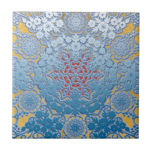 Blue Peach Wish Ceramic tile