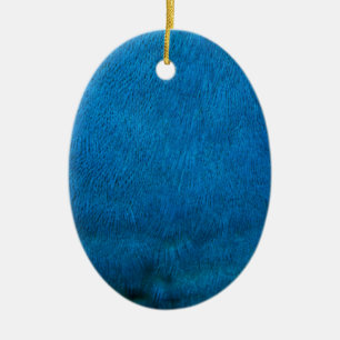 Blue peacock feathers ceramic tree decoration