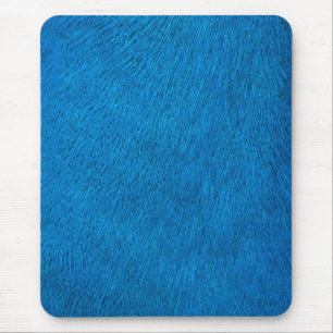 Blue peacock feathers mouse pad