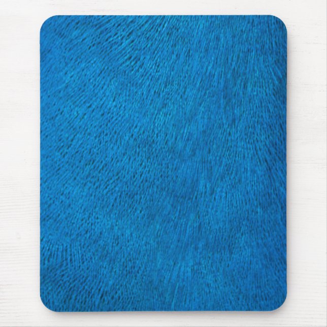 Blue peacock feathers mouse pad (Front)