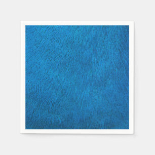 Blue peacock feathers napkin