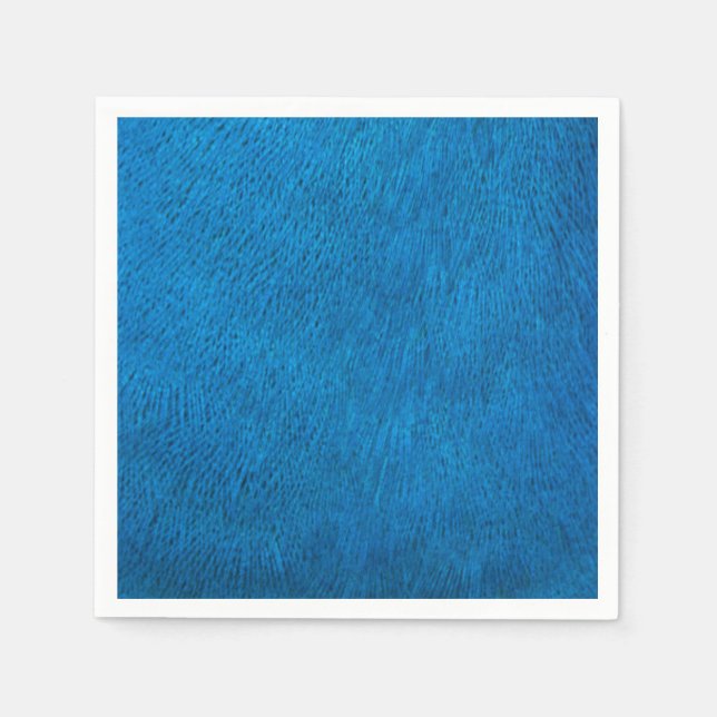 Blue peacock feathers napkin (Front)