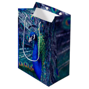 Blue Peacock Medium Gift Bag