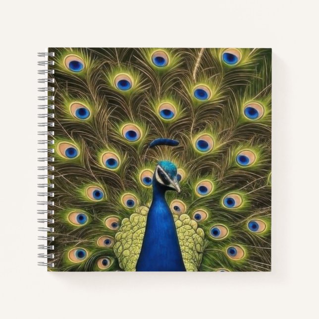 Blue Peacock Notebook (Front)