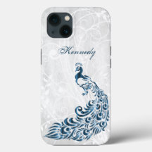Blue Peacock Personalised iPhone X case