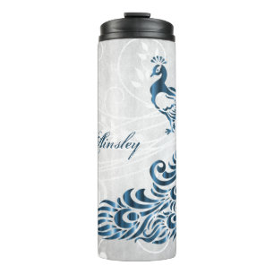 Blue Peacock Personalised Thermal Tumbler