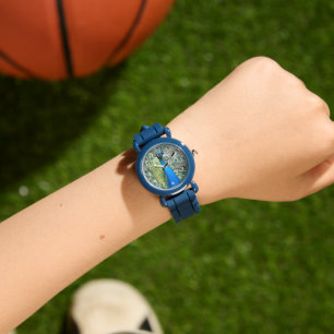Blue Peacock Photo Watch