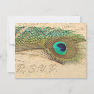 blue peacock rsvp cards
