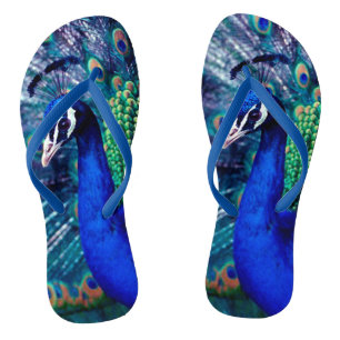 Blue Peacock Thongs