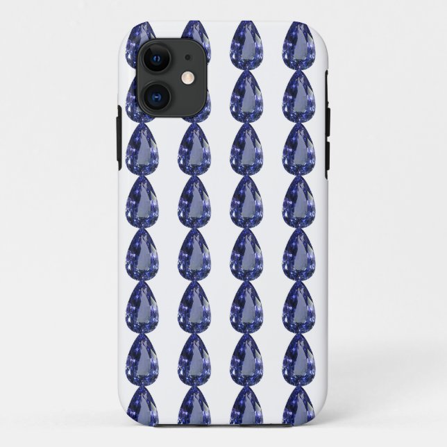Blue Pear Pattern Case-Mate iPhone Case (Back)