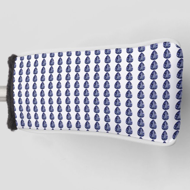 Blue Pear Pattern Golf Head Cover (Front)