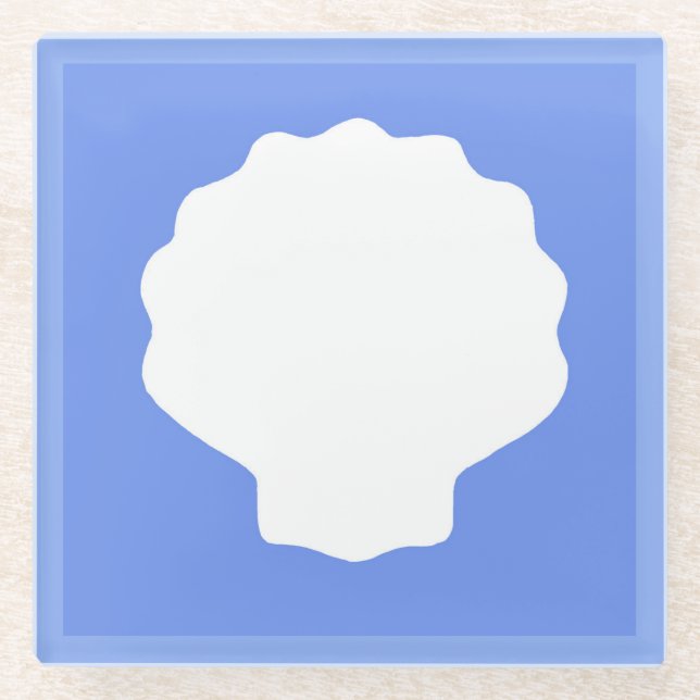 Blue Pearl Glass Coaster (Front)