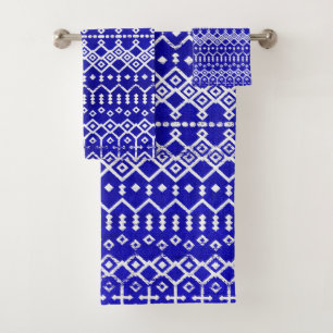 Blue Pearl Legacy: Moroccan Heritage Texture Bath Towel Set