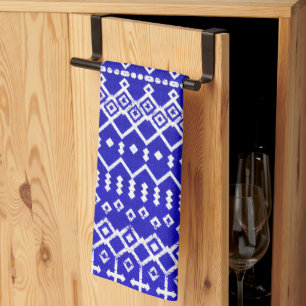 Blue Pearl Legacy: Moroccan Heritage Texture Tea Towel