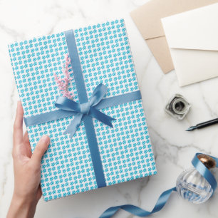 Blue pearl pattern  wrapping paper