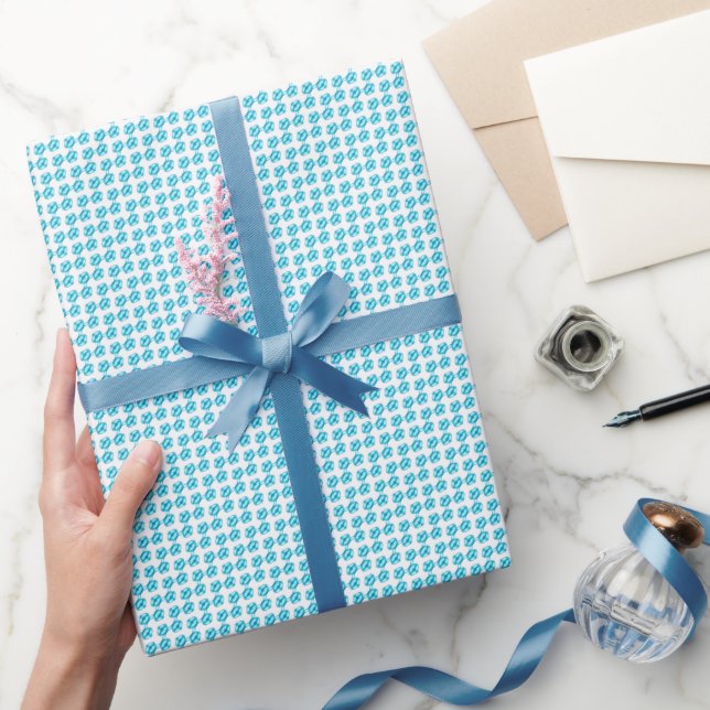 Blue pearl pattern  wrapping paper (Gifting)