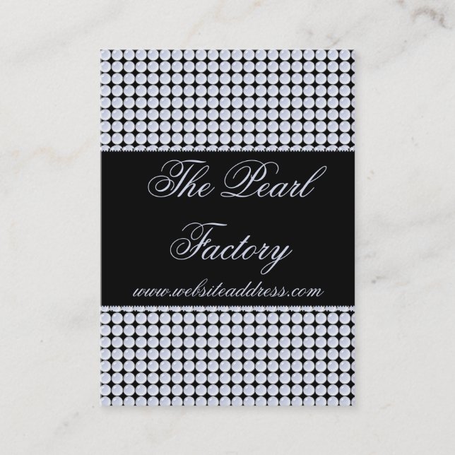 Blue Pearls Beads Jewellery Business Cards (Front)