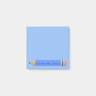 Blue Pencil Post-it Notes