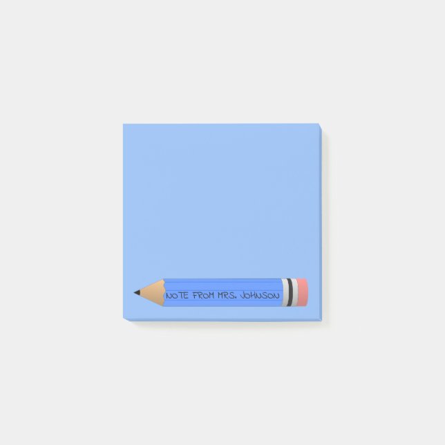 Blue Pencil Post-it Notes (Front)