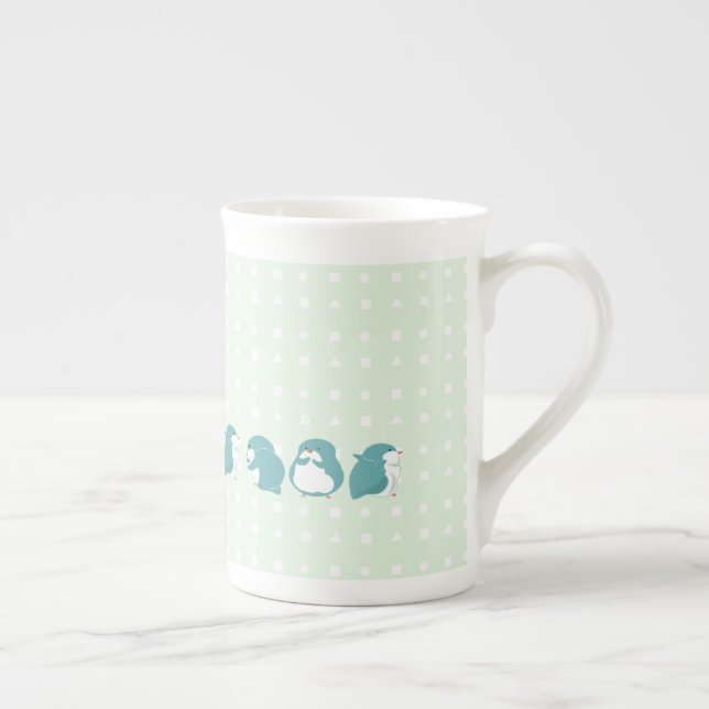Blue Penguin   Bone China Mug (Right)