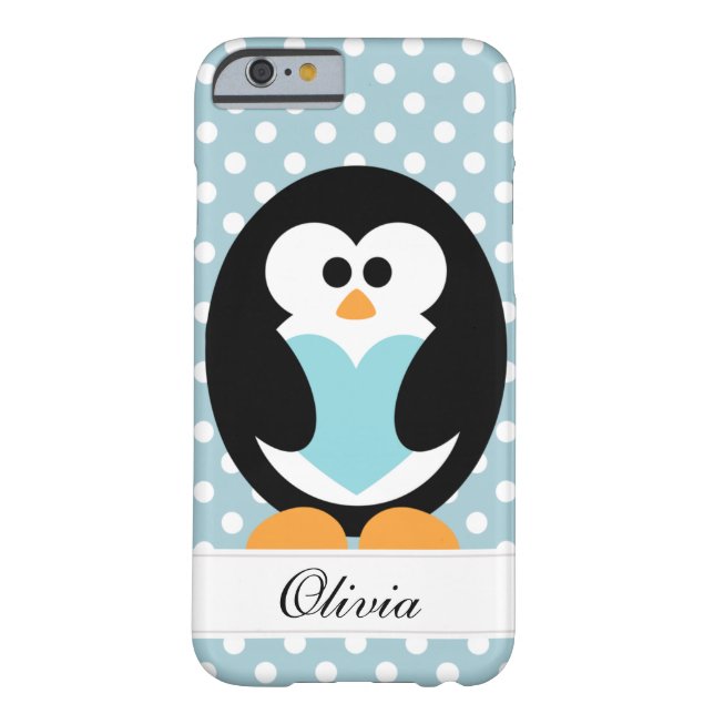 Blue Penguin Love Case-Mate iPhone Case (Back)