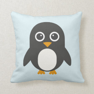 Blue Penguin Pillow