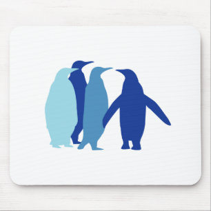Blue Penguins Mouse Pad