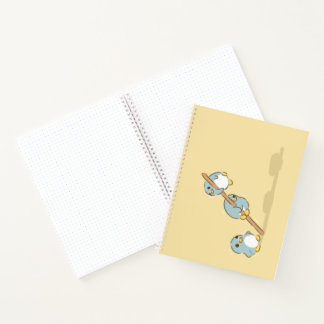 Blue penguins notebook
