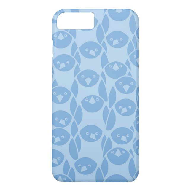 Blue penguins pattern background Case-Mate iPhone case (Back)