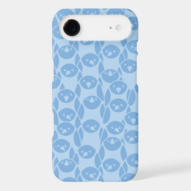 Blue penguins pattern background Case-Mate iPhone case (Back)