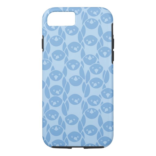 Blue penguins pattern background Case-Mate iPhone case (Back)